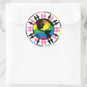 Diversity LGBT Runder Aufkleber (Tasche)