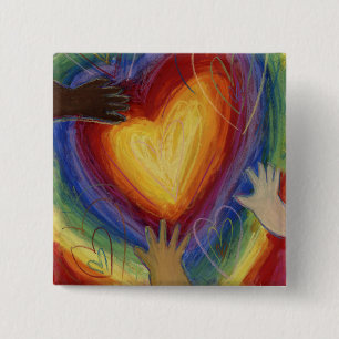 Diversity-Liebe für Herz und Hände - Lapel-Stift Button