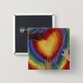 Diversity-Liebe für Herz und Hände - Lapel-Stiftta Button (Vorne & Hinten)