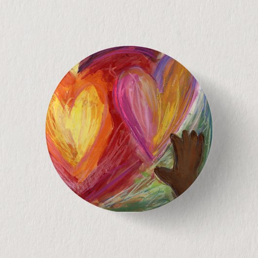 Diversity-Liebe für Herz und Hände - Lapel-Stiftta Button (Vorderseite)