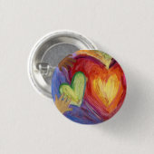 Diversity-Liebe für Herz und Hände - Lapel-Stiftta Button (Vorne & Hinten)