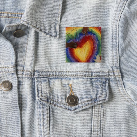 Diversity-Liebe für Herz und Hände - Notebook oder Button (Beispiel)