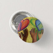 Diversity-Liebe für Herz und Nieren Lapel-Stift od Button (Vorne & Hinten)