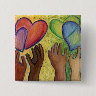 Diversity-Liebe für Herz und Nieren Lapel-Stift od Button