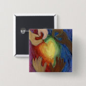 Diversity-Liebe für Herz und Nieren Lapel-Stift od Button (Vorne & Hinten)