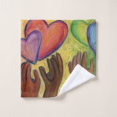 Diversity Liebe Kunst, Dichtung und Musik Badhandtuch Set (Waschlappen)