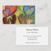 Diversity Liebe Kunst, Dichtung und Musik Visitenkarte (Vorne/Hinten)