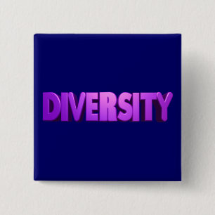 Diversity Lila Letters Square Button