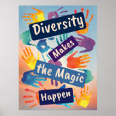 Diversity macht den Zauber in die soziale Gerechti Poster (Vorne)