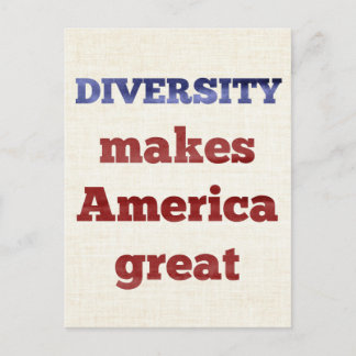 DIVERSITY Makes America Great Postcard Postkarte