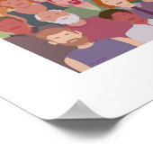 diversity men square poster (Ecke)