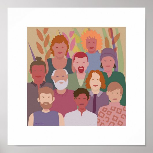 diversity men square poster (Vorne)