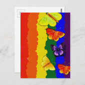 Diversity mit Regenbogenfarben Postkarte (Vorne/Hinten)