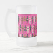 Diversity"Papierpuppen" FarbTasse Mattglas Bierglas (Links)