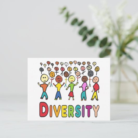 Diversity Postkarte (Stehend Vorderseite)