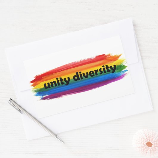 DIVERSITY PRIDE UNITY RECHTECKIGER AUFKLEBER (Umschlag)