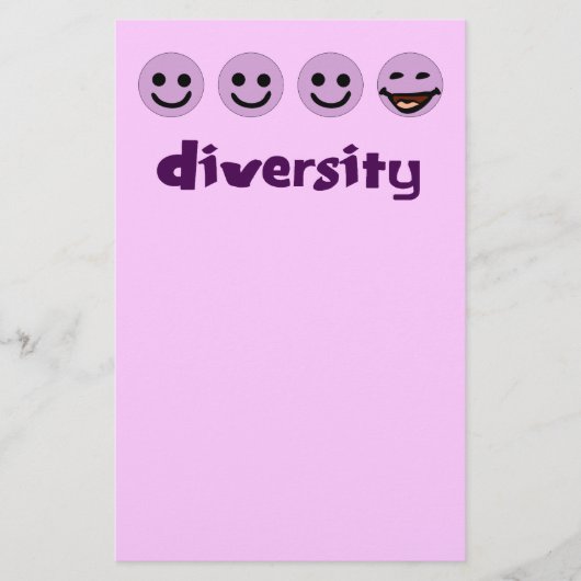 Diversity Purps Stationery Briefpapier (Vorderseite)