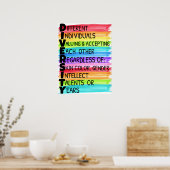 Diversity Rainbow Classroom Poster (Küche)