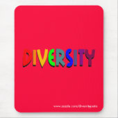 Diversity (Regenbogen) Mousepad (vertikale Art) (Vorne)