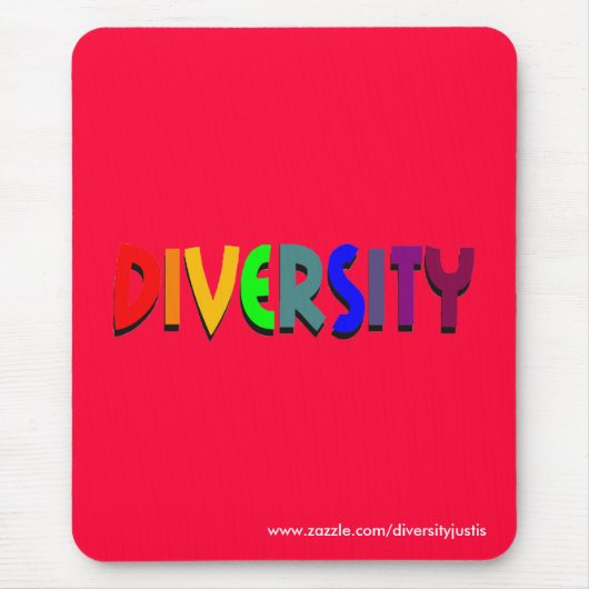 Diversity (Regenbogen) Mousepad (vertikale Art) (Vorne)