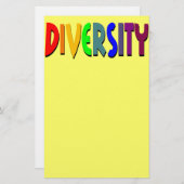 Diversity (Regenbogen) Stationerie Briefpapier (Vorne/Hinten)
