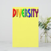 Diversity (Regenbogen) Stationerie Briefpapier (Stehend Vorderseite)