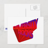 Diversity Rocks Postkarte (Vorne/Hinten)