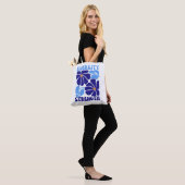 Diversity Stärke Retro-Blumen-Typografie Tasche (Am Model)