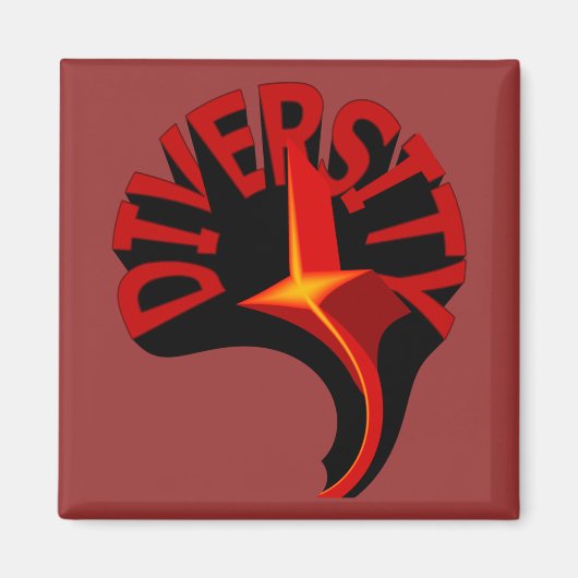 Diversity Swirling Star Magnet (Vorne)
