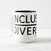 Diversity-u. Einbeziehungs-Tasse Zweifarbige Tasse (Vorderseite Links)