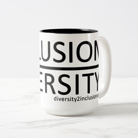 Diversity-u. Einbeziehungs-Tasse Zweifarbige Tasse (VorderseiteRechts)