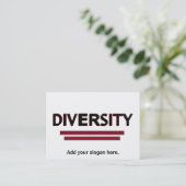 Diversity-Visitenkarte Visitenkarte (Stehend Vorderseite)