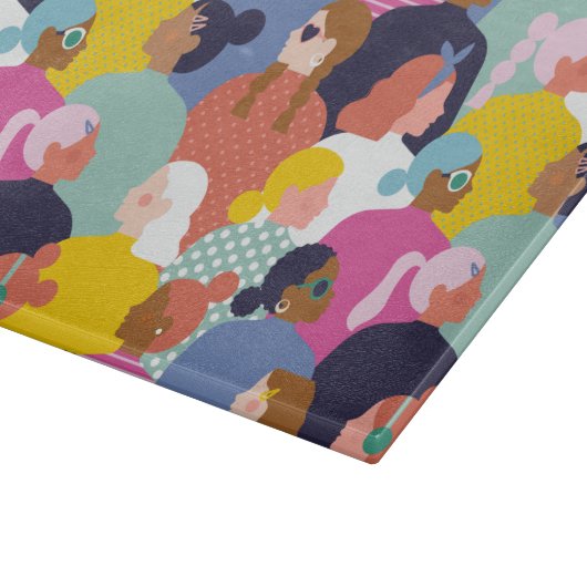 Diversity von Frauen - Frauen verschiedener Rassen Schneidebrett (Ecke)