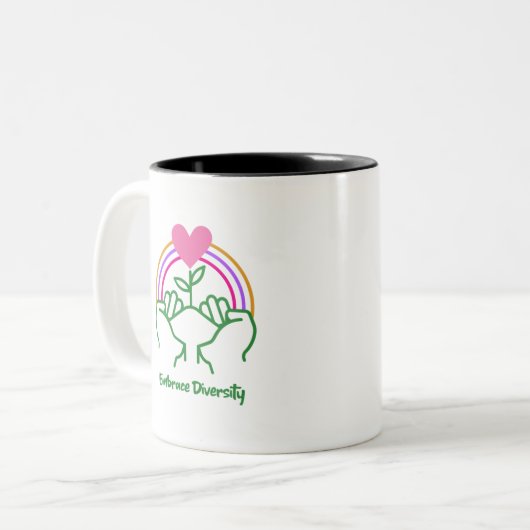 Diversity Zweifarbige Tasse (Vorderseite Links)
