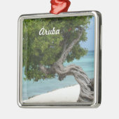 Divi Divi Baum in Aruba Silbernes Ornament (Links)
