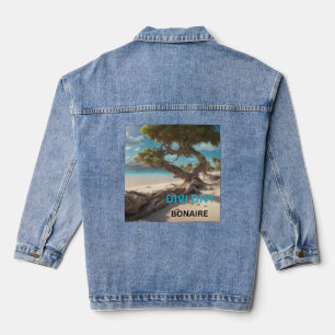 Divi-Divi-Baum und Strand Jeansjacke