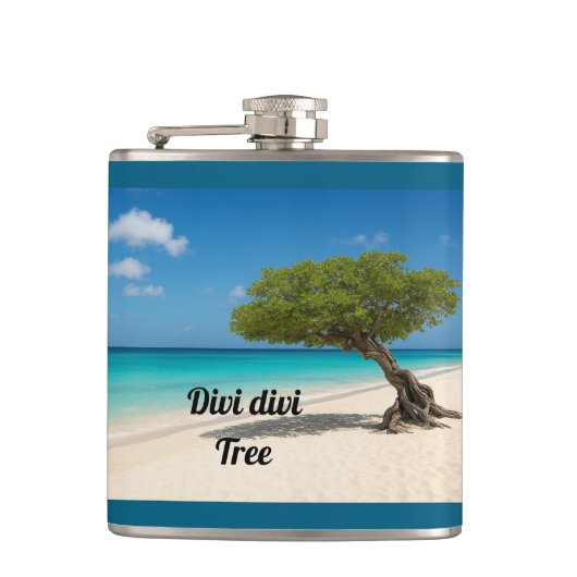 Divi divi tree flachmann (Vorderseite)