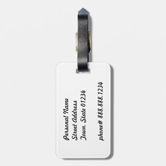 Divi Divi Tree in Aruba Gepäckanhänger (Rückseite vertikal)