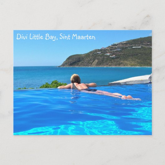 Divi Little Bay Überlaufpool, Sint Maarten - SXM Postkarte (Vorderseite)