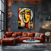 Divided Presence — Contemporary Abstract Poster