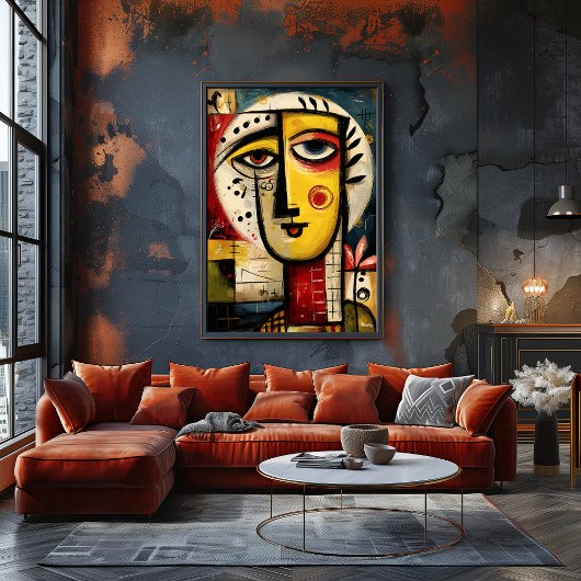 Divided Presence — Contemporary Abstract  Poster