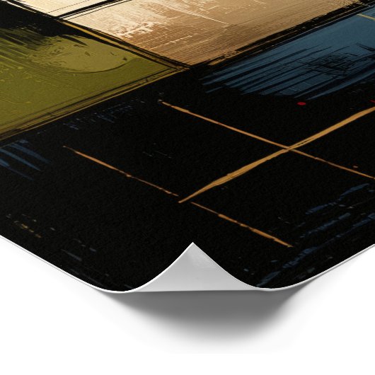 Divided Presence — Contemporary Abstract Poster (Ecke)