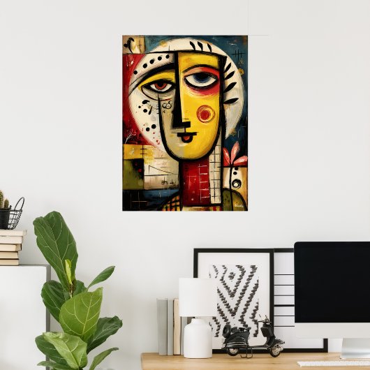 Divided Presence — Contemporary Abstract  Poster (Heimbüro)