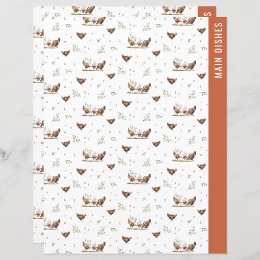 Divider Pages | 2 Sided Recipe Binder Page (Vorne/Hinten)