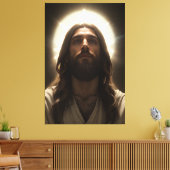 Divina Mirada: Cristo en Luz Dorada Leinwanddruck (Insitu (Wohnzimmer))
