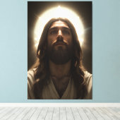 Divina Mirada: Cristo en Luz Dorada Leinwanddruck (Insitu (Holzboden))