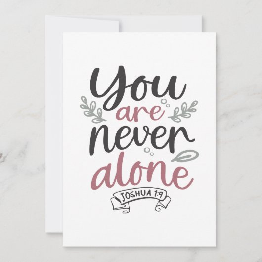 Divine Assurance - Joshua 1:9 Christliches Design Dankeskarte (Vorderseite)