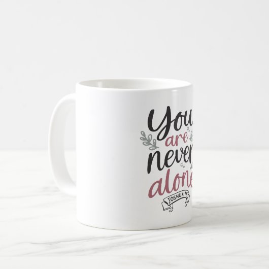 Divine Assurance - Joshua 1:9 Christliches Design Kaffeetasse (Vorderseite Links)