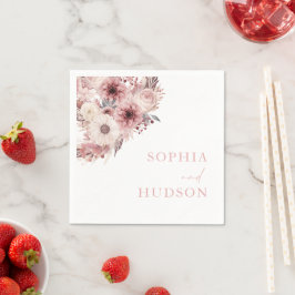 Divine Boho Blush & Rose Wedding Serviette