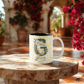 Divine Boho Chic Monogram Tasse mit Grace's Floral